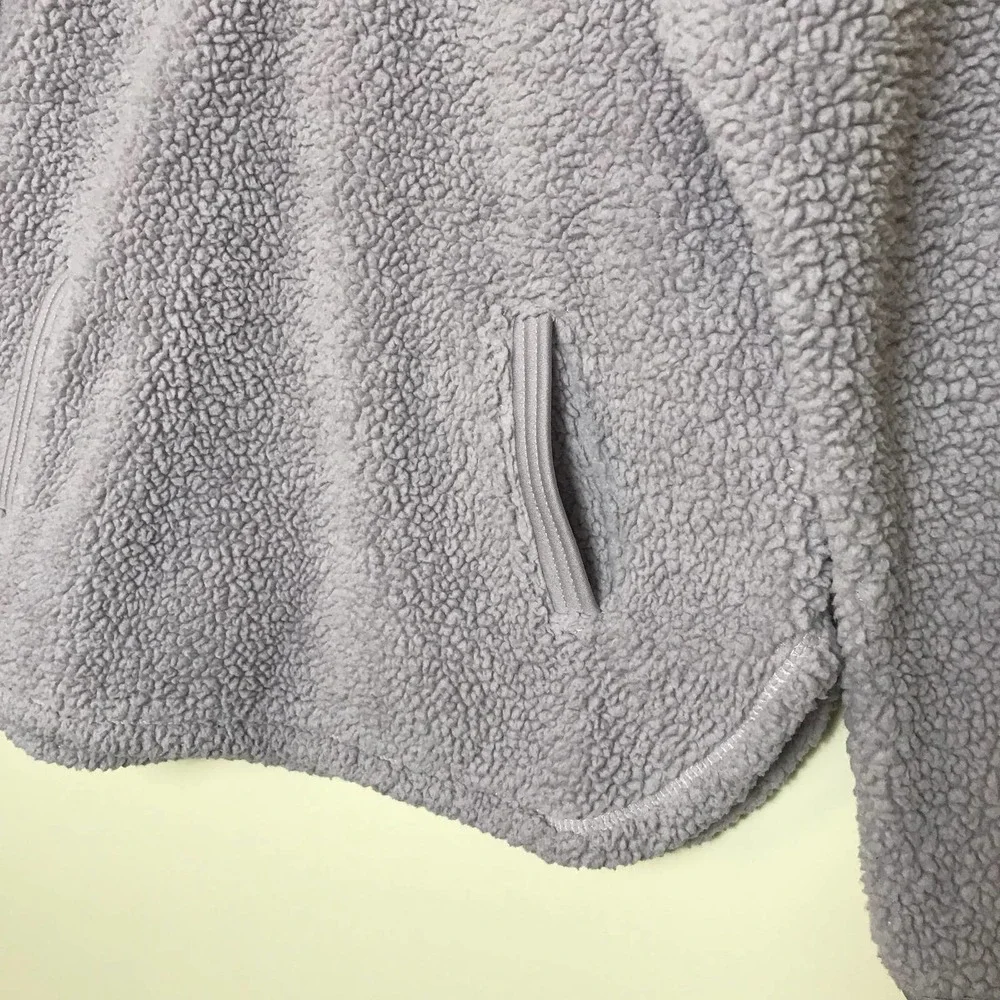 Cuddly Sherpa Sweater Girls 14/16 Purple Lilac Cozy Pullover Long Sleeves‎